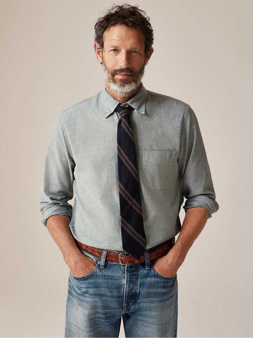 NWT J. Crew Slim Untucked Broken-in Organic Cotton Oxford Shirt Size XL